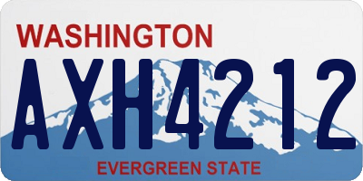 WA license plate AXH4212