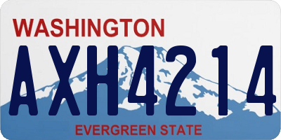 WA license plate AXH4214