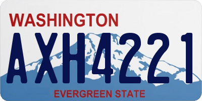 WA license plate AXH4221
