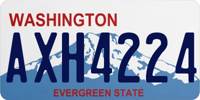WA license plate AXH4224