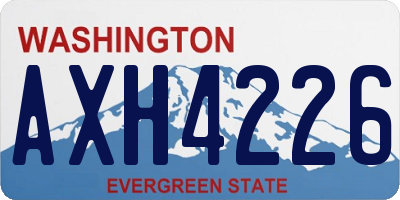 WA license plate AXH4226