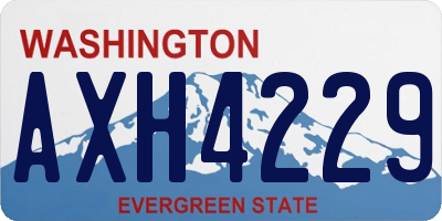 WA license plate AXH4229
