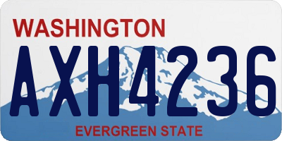 WA license plate AXH4236