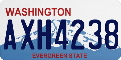 WA license plate AXH4238