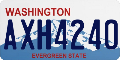 WA license plate AXH4240
