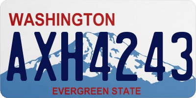 WA license plate AXH4243