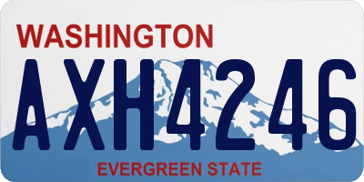 WA license plate AXH4246