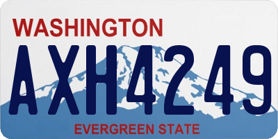 WA license plate AXH4249