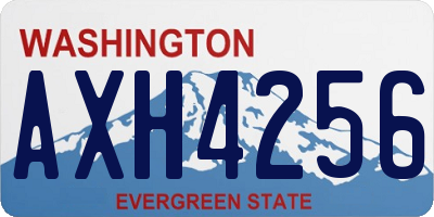 WA license plate AXH4256