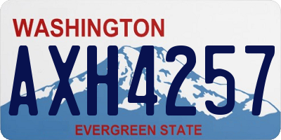 WA license plate AXH4257