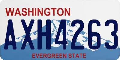 WA license plate AXH4263