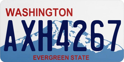 WA license plate AXH4267