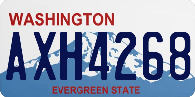 WA license plate AXH4268