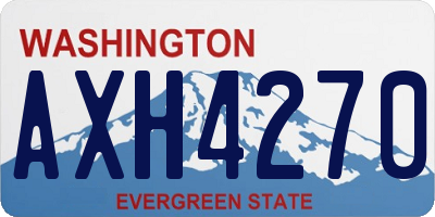 WA license plate AXH4270