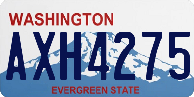 WA license plate AXH4275