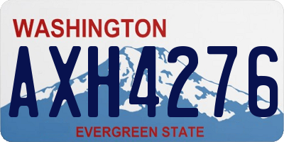 WA license plate AXH4276