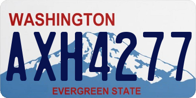 WA license plate AXH4277