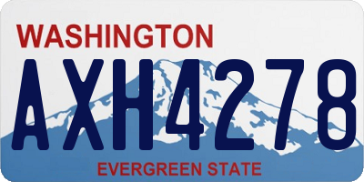 WA license plate AXH4278