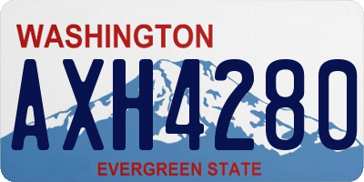 WA license plate AXH4280