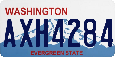 WA license plate AXH4284