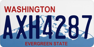 WA license plate AXH4287