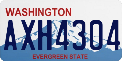 WA license plate AXH4304