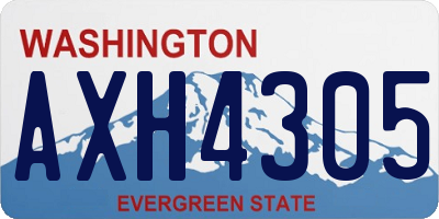 WA license plate AXH4305