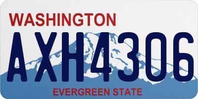 WA license plate AXH4306