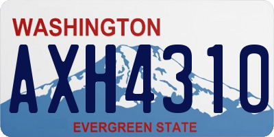 WA license plate AXH4310