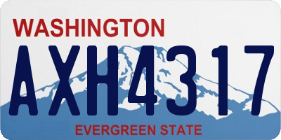 WA license plate AXH4317