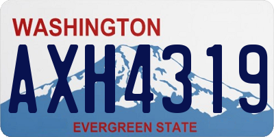 WA license plate AXH4319