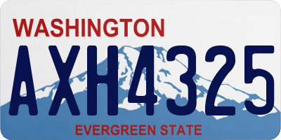 WA license plate AXH4325