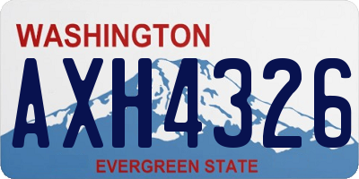 WA license plate AXH4326