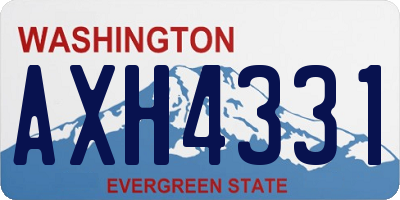 WA license plate AXH4331
