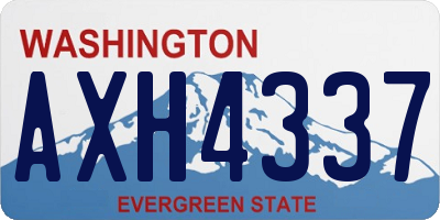 WA license plate AXH4337