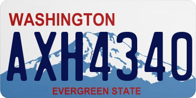 WA license plate AXH4340