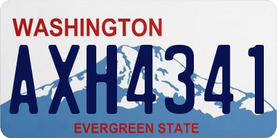 WA license plate AXH4341