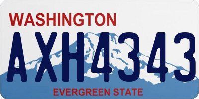 WA license plate AXH4343