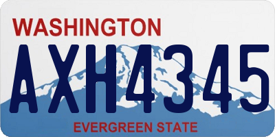 WA license plate AXH4345