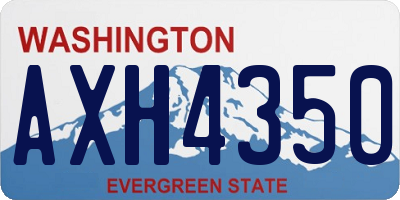 WA license plate AXH4350