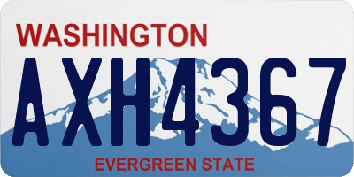 WA license plate AXH4367