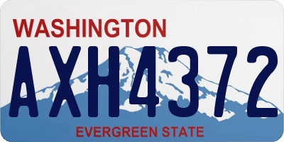 WA license plate AXH4372