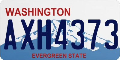 WA license plate AXH4373