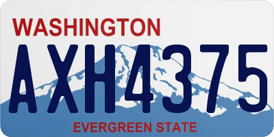 WA license plate AXH4375