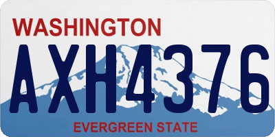 WA license plate AXH4376
