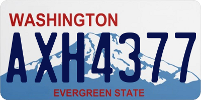 WA license plate AXH4377