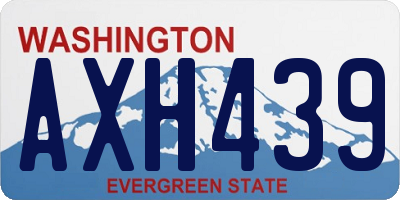 WA license plate AXH439