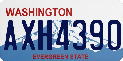 WA license plate AXH4390