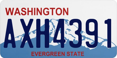 WA license plate AXH4391