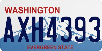 WA license plate AXH4393